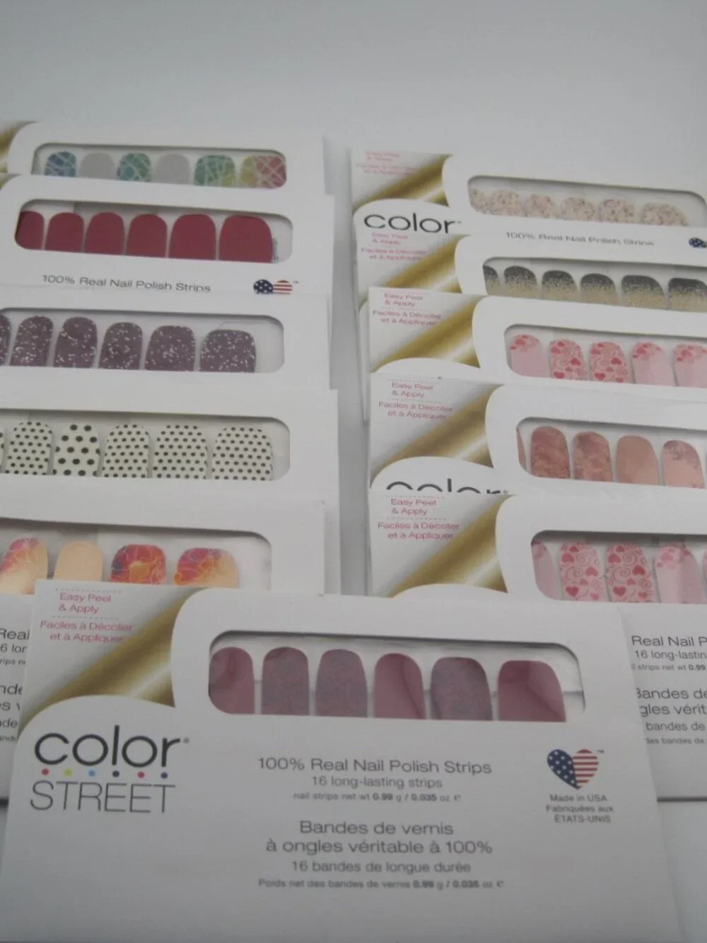 Color Street 100% Real Nail Polish Long Lasting Strips Lot Of 11 Packs